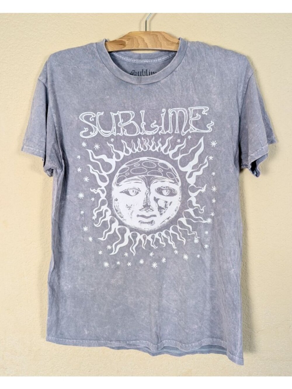 Sublime Band T-Shirt Graphic Tee Purple Sun Womens M Cotton - Picture 1 of 5